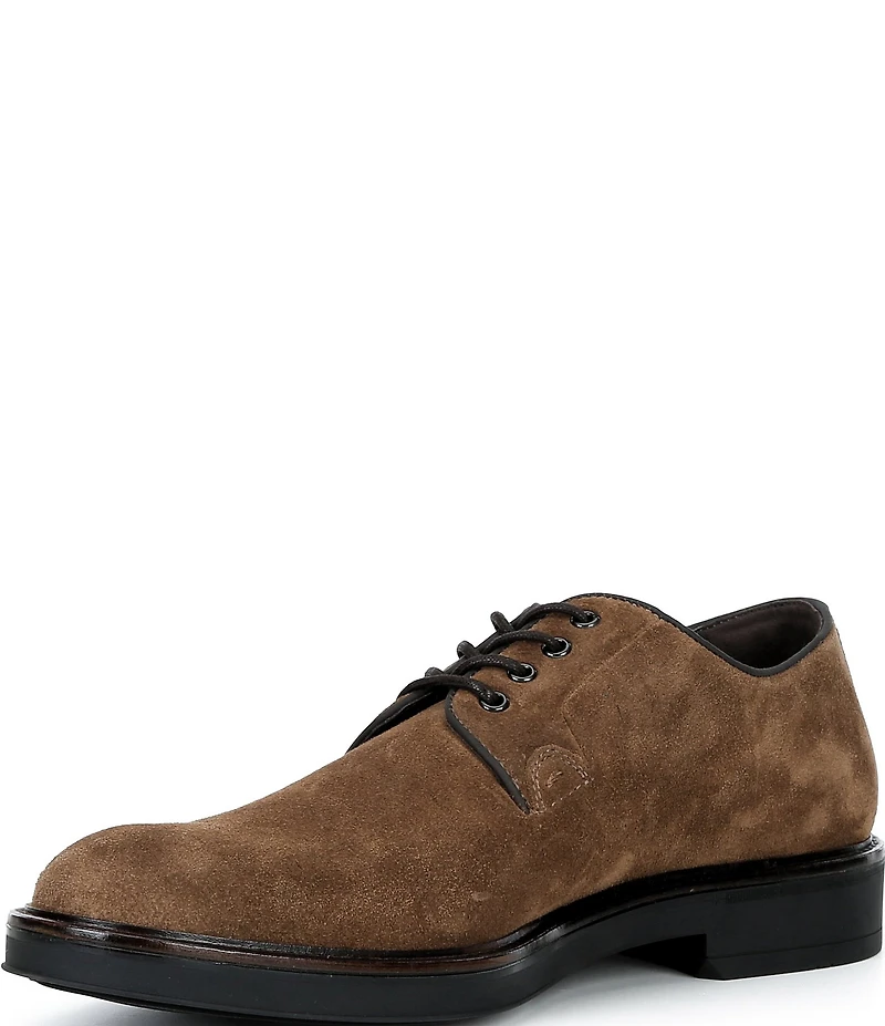 Johnston & Murphy Men's Brady Plain Toe Suede Oxfords