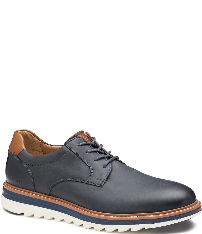 Johnston & Murphy Men's Braxton Leather Plain Toe Oxfords