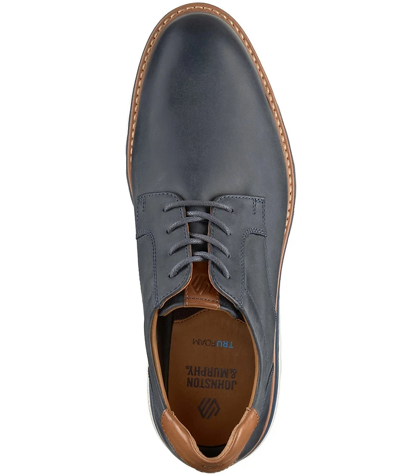 Johnston & Murphy Men's Braxton Leather Plain Toe Oxfords