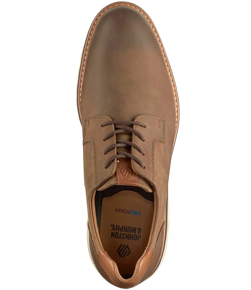 Johnston & Murphy Men's Braxton Leather Plain Toe Oxfords