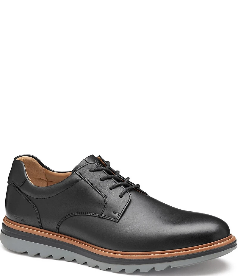 Johnston & Murphy Men's Braxton Smooth Leather Plain Toe Oxfords