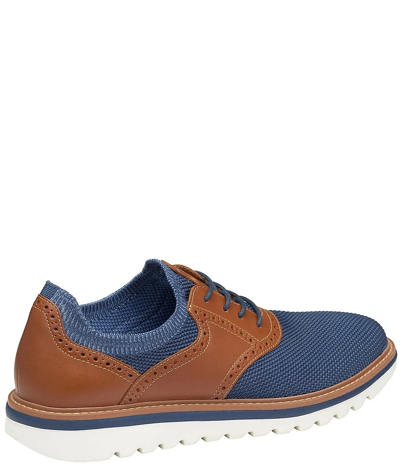 Johnston & Murphy Men's Braydon Knit Brogue Detail Saddle Oxford Sneakers