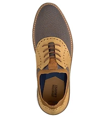 Johnston & Murphy Men's Braydon Knit Brogue Detail Saddle Oxford Sneakers