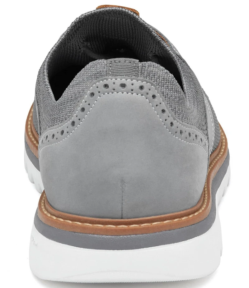 Johnston & Murphy Men's Braydon Knit Brogue Detail Saddle Oxford Sneakers