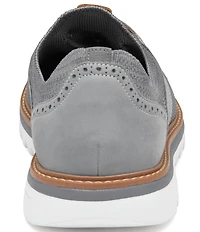 Johnston & Murphy Men's Braydon Knit Brogue Detail Saddle Oxford Sneakers