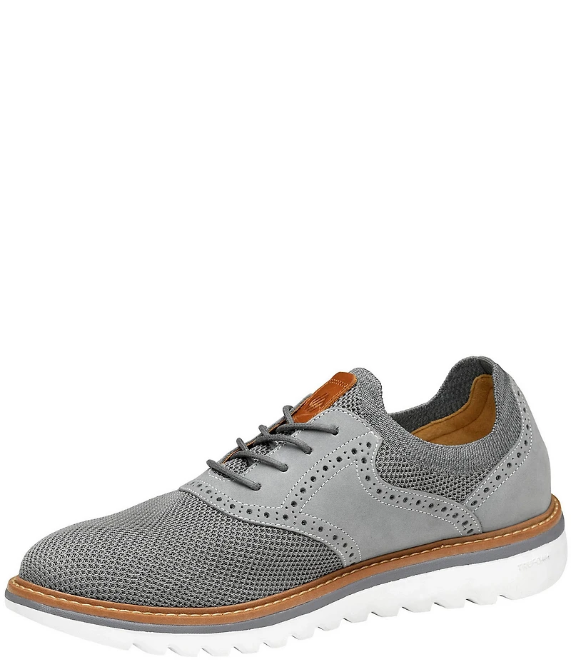 Johnston & Murphy Men's Braydon Knit Brogue Detail Saddle Oxford Sneakers