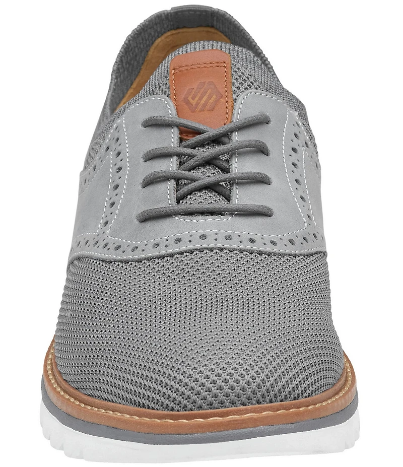 Johnston & Murphy Men's Braydon Knit Brogue Detail Saddle Oxford Sneakers