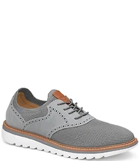 Johnston & Murphy Men's Braydon Knit Brogue Detail Saddle Oxford Sneakers