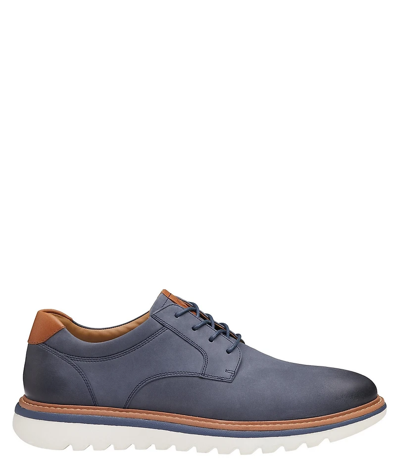 Johnston & Murphy Men's Braydon Nubuck Plain Toe Lace Up Oxfords