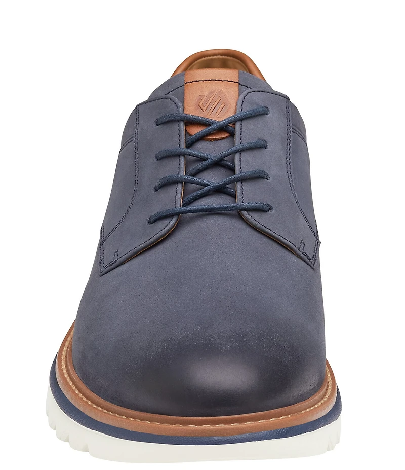 Johnston & Murphy Men's Braydon Nubuck Plain Toe Lace Up Oxfords
