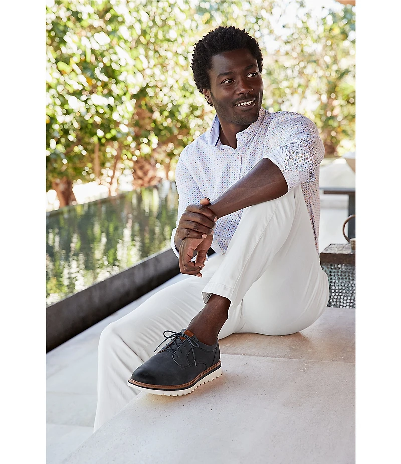 Johnston & Murphy Men's Braydon Nubuck Plain Toe Lace Up Oxfords