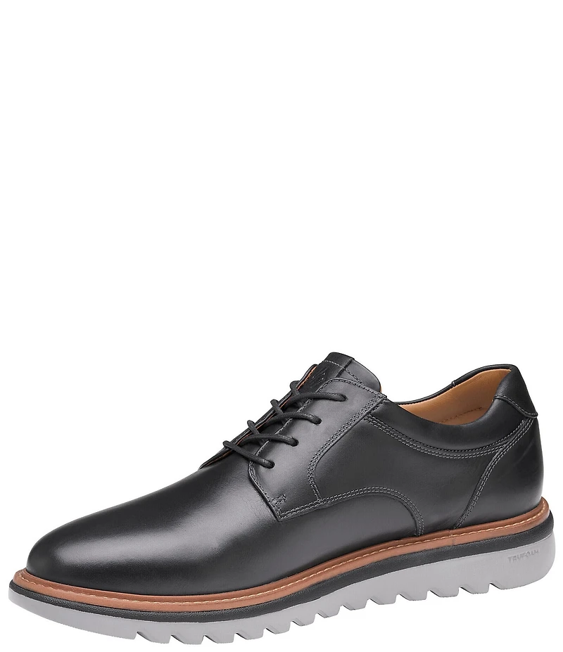 Johnston & Murphy Men's Braydon Leather Plain Toe Lace Up Oxfords