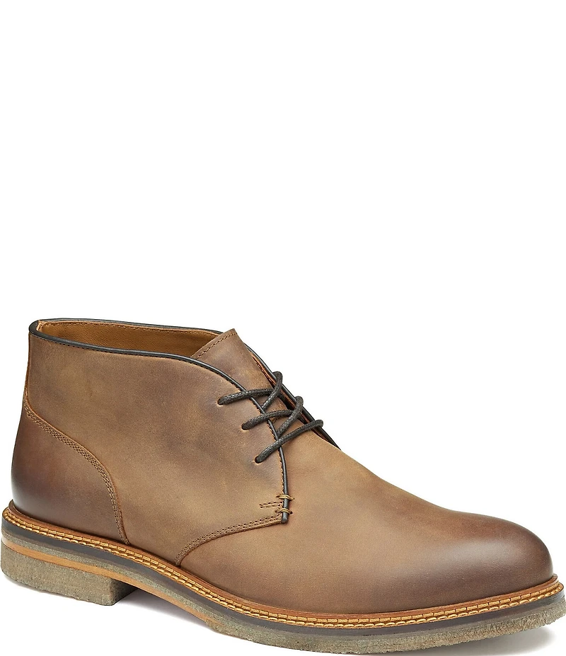 Johnston & Murphy Men's Calder Leather Chukka Lace Up Boots