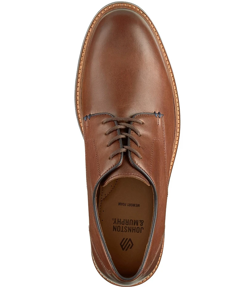 Johnston & Murphy Men's Calder Plain Toe Leather Oxfords