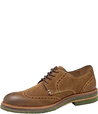 Johnston & Murphy Men's Calder Waxed Suede Wingtip Oxfords