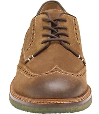Johnston & Murphy Men's Calder Waxed Suede Wingtip Oxfords
