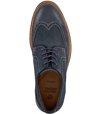 Johnston & Murphy Men's Calder Waxed Suede Wingtip Oxfords
