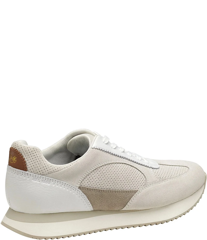Johnston & Murphy Men's Chase Perforated T-Toe Suede and Leather Sneakers