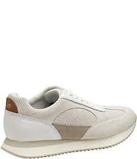 Johnston & Murphy Men's Chase Perforated T-Toe Suede and Leather Sneakers