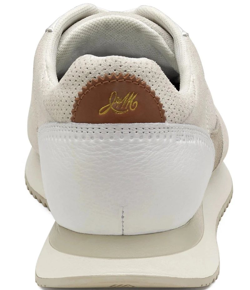 Johnston & Murphy Men's Chase Perforated T-Toe Suede and Leather Sneakers