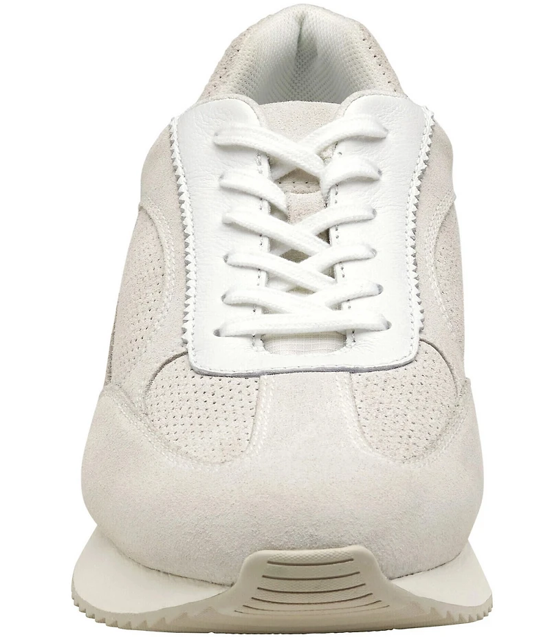 Johnston & Murphy Men's Chase Perforated T-Toe Suede and Leather Sneakers