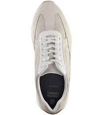 Johnston & Murphy Men's Chase Perforated T-Toe Suede and Leather Sneakers