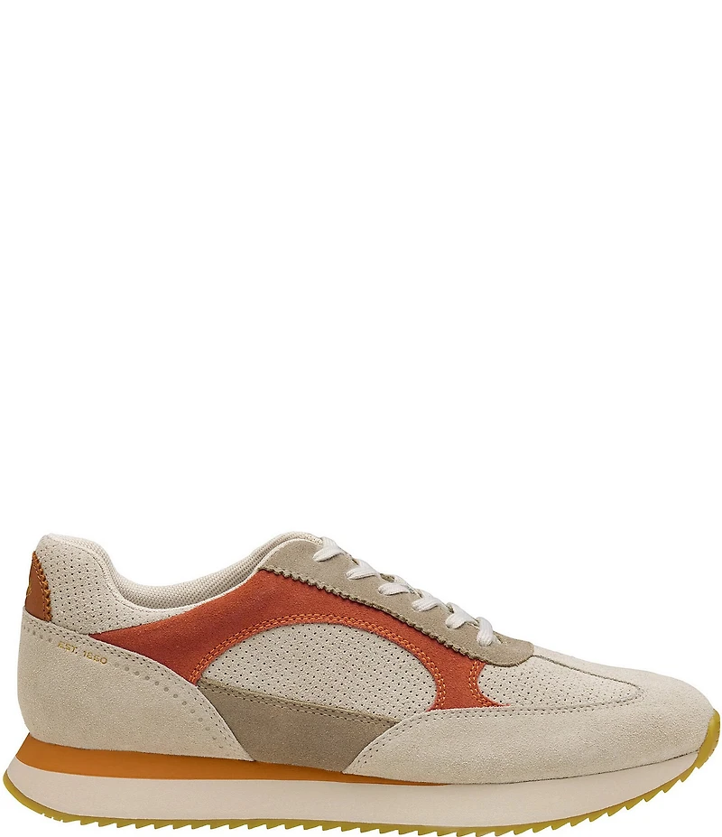 Johnston & Murphy Men's Chase Perforated T-Toe Suede Sneakers