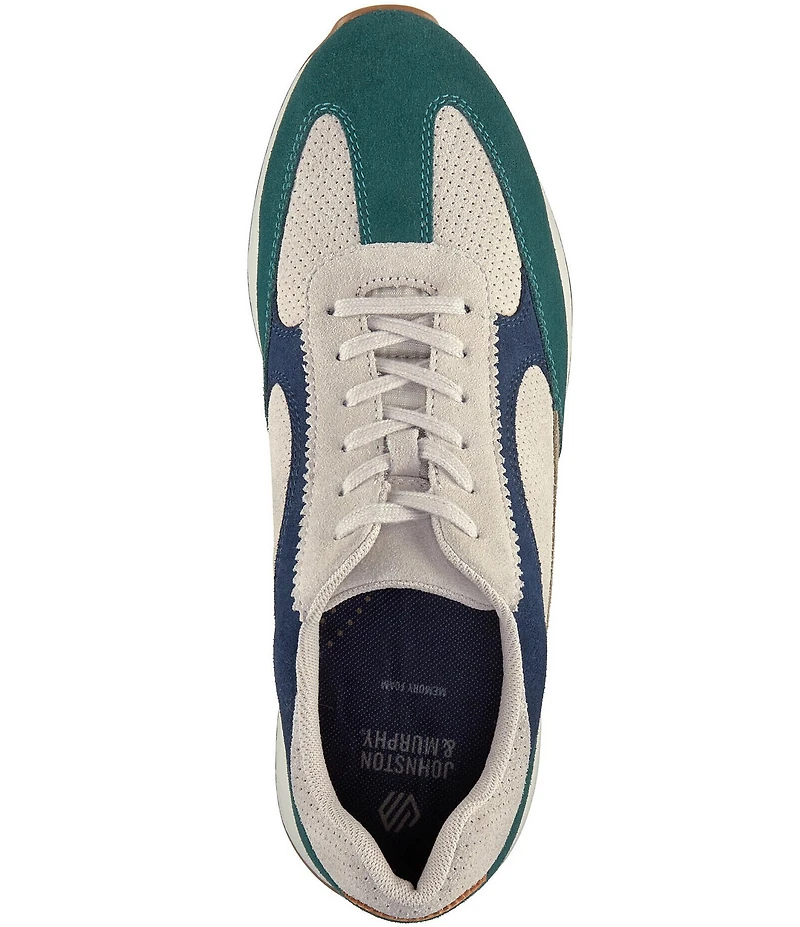 Johnston & Murphy Men's Chase Perforated T-Toe Suede Sneakers