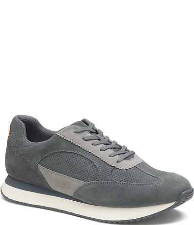 Johnston & Murphy Men's Chase Perforated T-Toe Suede Sneakers