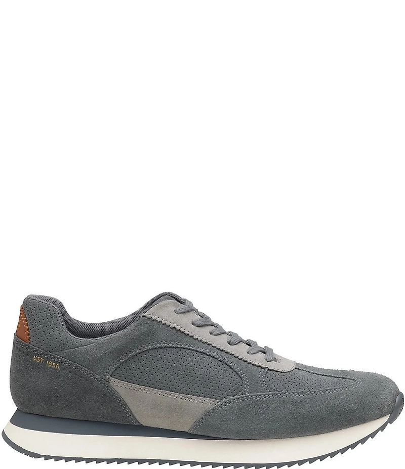 Johnston & Murphy Men's Chase Perforated T-Toe Suede Sneakers