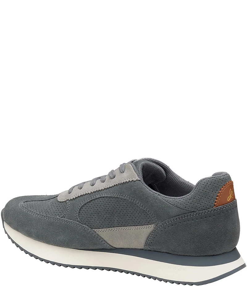 Johnston & Murphy Men's Chase Perforated T-Toe Suede Sneakers