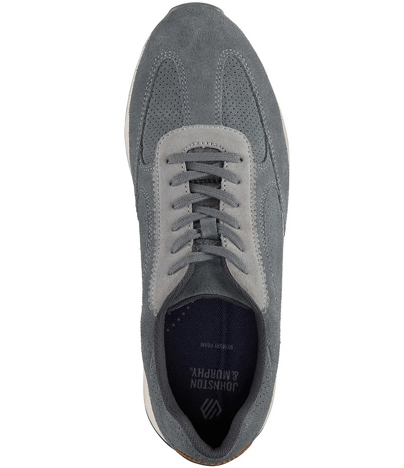 Johnston & Murphy Men's Chase Perforated T-Toe Suede Sneakers