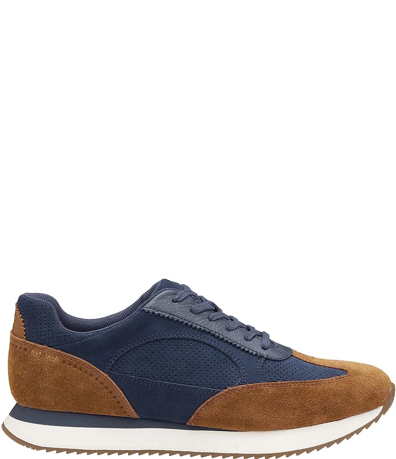 Johnston & Murphy Men's Chase Perforated T-Toe Suede Sneakers