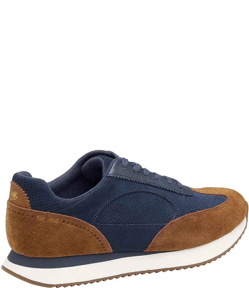 Johnston & Murphy Men's Chase Perforated T-Toe Suede Sneakers