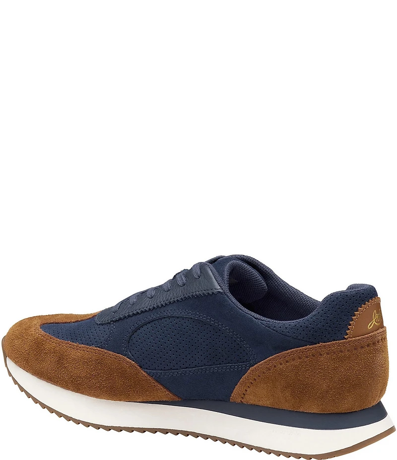 Johnston & Murphy Men's Chase Perforated T-Toe Suede Sneakers