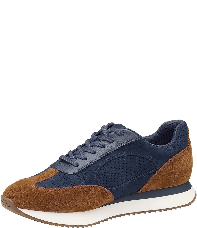 Johnston & Murphy Men's Chase Perforated T-Toe Suede Sneakers