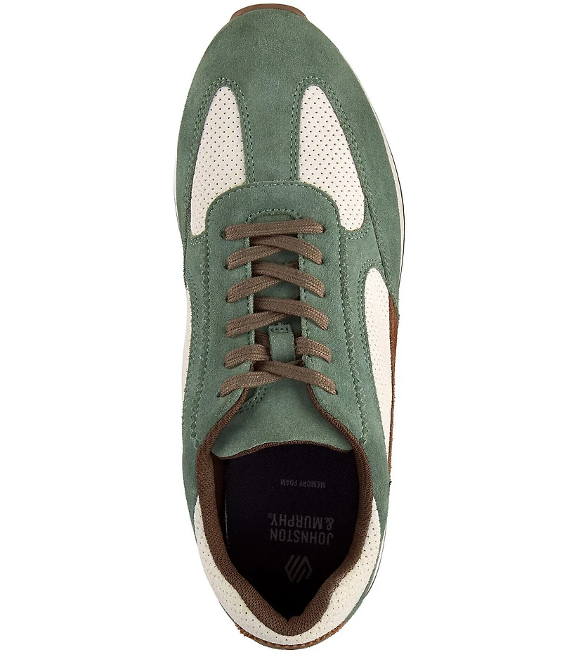 Johnston & Murphy Men's Chase Perforated Suede T-Toe Sneakers