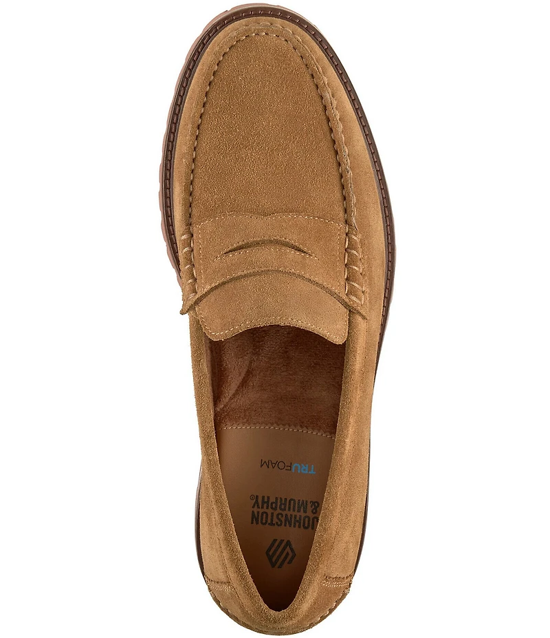Johnston & Murphy Men's Collier Suede Penny Loafers