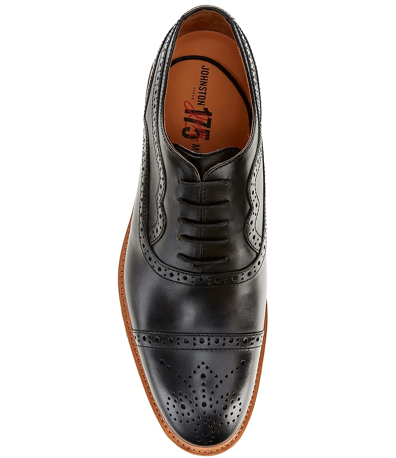 Johnston & Murphy Men's Conard 175th Anniversary Cap Toe Brogue Detail Oxfords