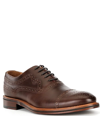 Johnston & Murphy Men's Conard 175th Anniversary Cap Toe Brogue Detail Oxfords