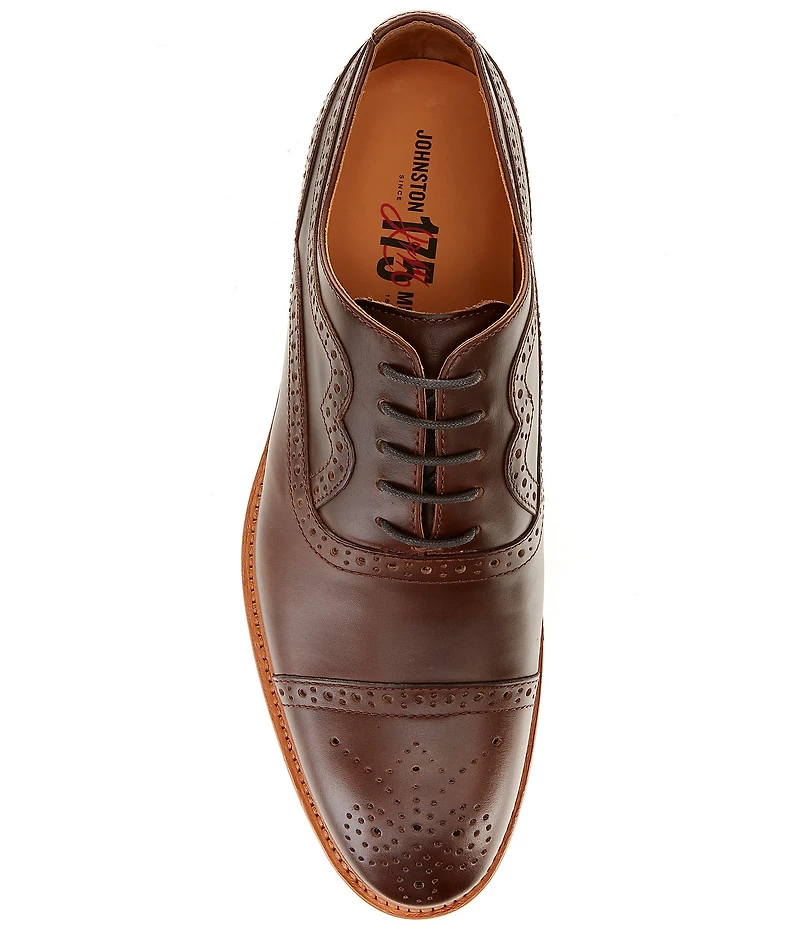 Johnston & Murphy Men's Conard 175th Anniversary Cap Toe Brogue Detail Oxfords