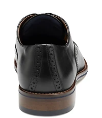 Johnston & Murphy Men's Conard Leather 2.0 Cap Toe Brogue Detail Oxfords