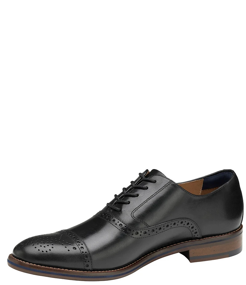 Johnston & Murphy Men's Conard Leather 2.0 Cap Toe Brogue Detail Oxfords