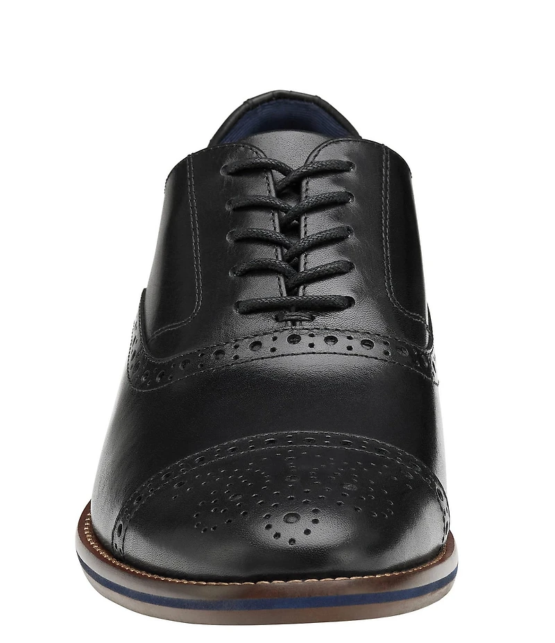 Johnston & Murphy Men's Conard Leather 2.0 Cap Toe Brogue Detail Oxfords