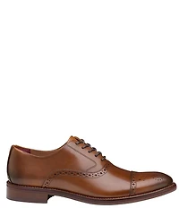 Johnston & Murphy Men's Conard Leather 2.0 Cap Toe Brogue Detail Oxfords