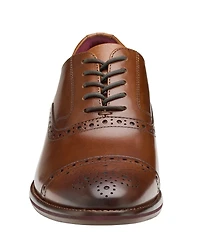 Johnston & Murphy Men's Conard Leather 2.0 Cap Toe Brogue Detail Oxfords