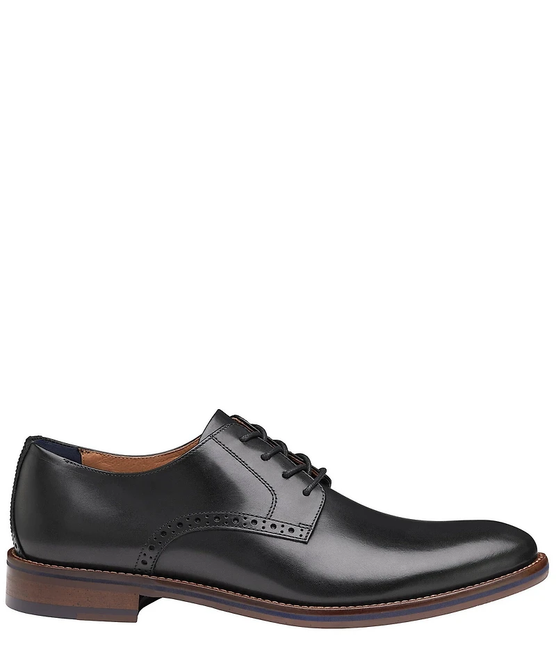 Johnston & Murphy Conard 2.0 Leather Plain Toe Brogue Detail Oxfords