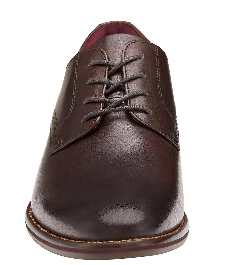 Johnston & Murphy Conard 2.0 Leather Plain Toe Brogue Detail Oxfords