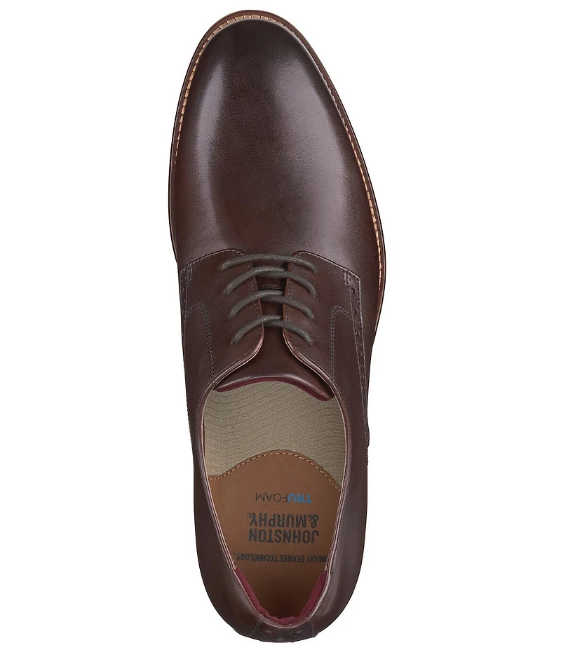 Johnston & Murphy Conard 2.0 Leather Plain Toe Brogue Detail Oxfords