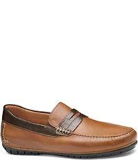 Johnston & Murphy Men's Cort 2.0 Crocodile Embossed Leather Penny Loafers